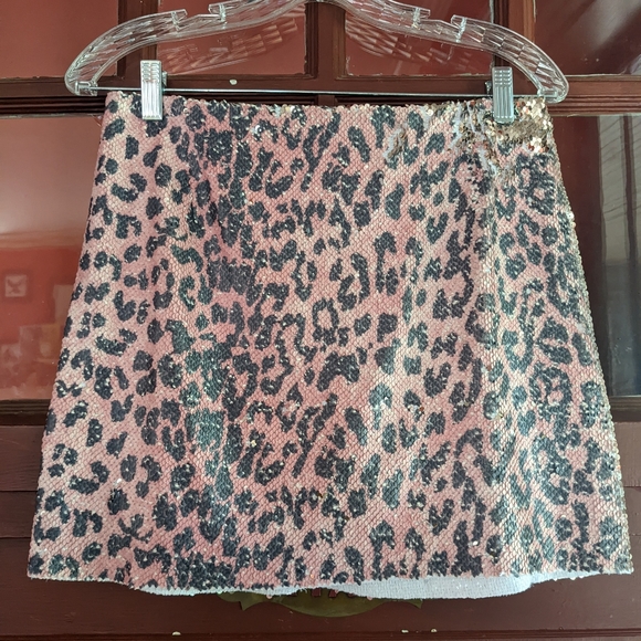 Free People sequined pink leopard mini - Picture 8 of 8